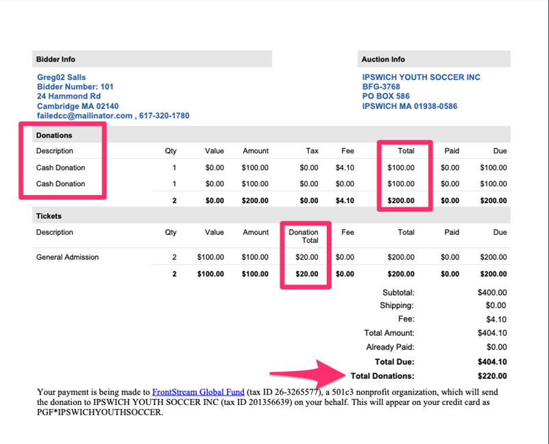 How to add an Offline Donation using Auction Manager – FrontStream