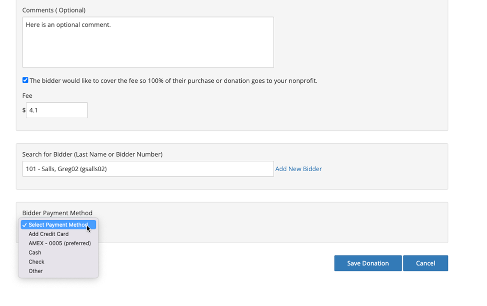 How to add an Offline Donation using Auction Manager – FrontStream