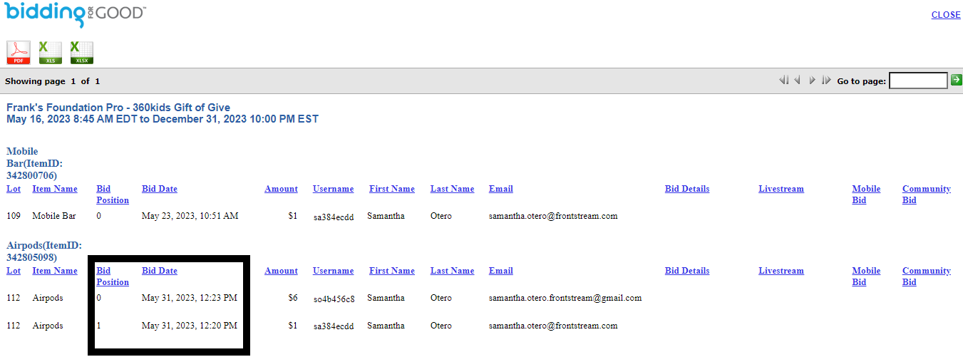 How to Award an Item to Another Bidder FrontStream